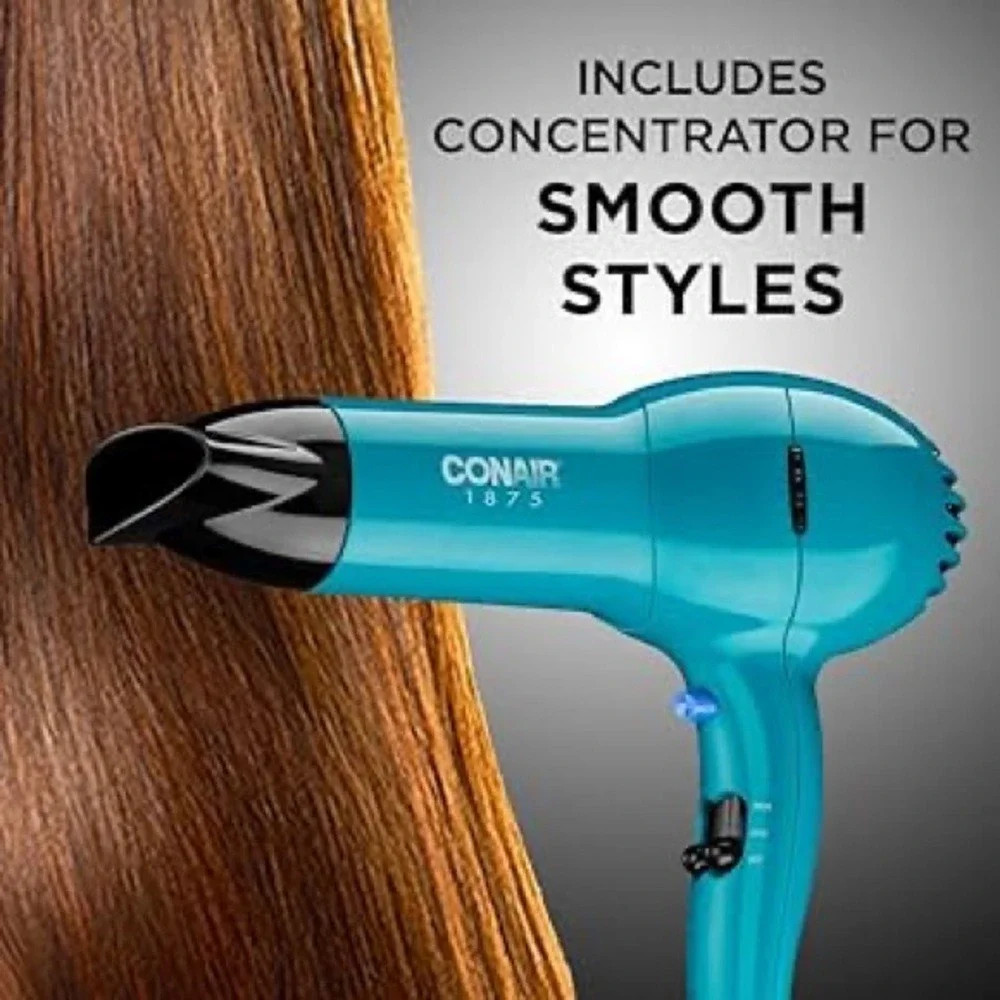 Conair 1875 Watt‎ Full-Size Pro Hair Dryer Teal Ionic Ceramic 225P
